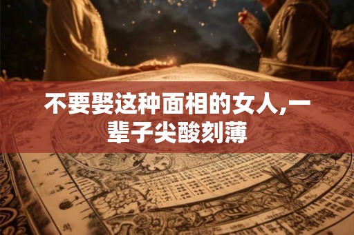 不要娶这种面相的女人,一辈子尖酸刻薄