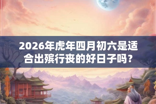 2026年虎年四月初六是适合出殡行丧的好日子吗？