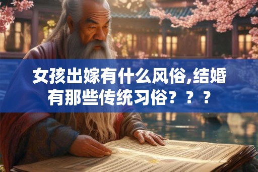 女孩出嫁有什么风俗,结婚有那些传统习俗？？？