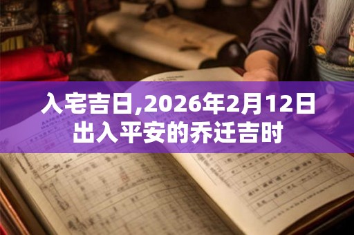 入宅吉日,2026年2月12日出入平安的乔迁吉时