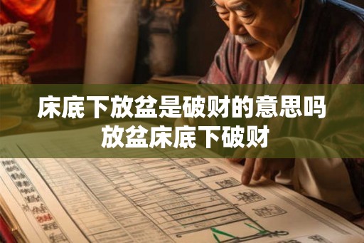 床底下放盆是破财的意思吗 放盆床底下破财