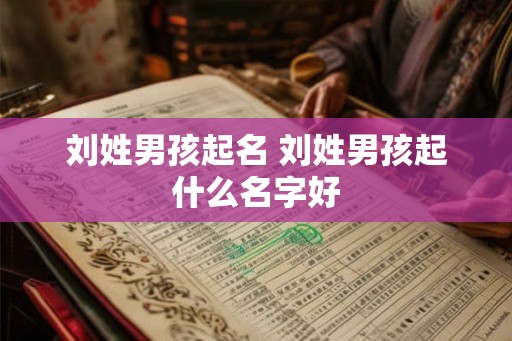 刘姓男孩起名 刘姓男孩起什么名字好 刘姓男孩起名 刘姓男孩起什么名字好