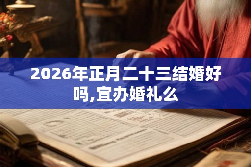 2026年正月二十三结婚好吗,宜办婚礼么