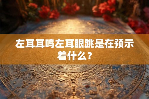 左耳耳鸣左耳眼跳是在预示着什么？