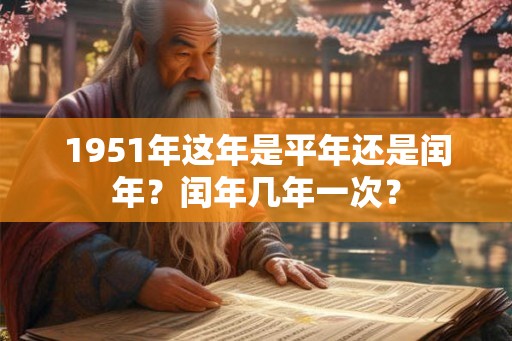 1951年这年是平年还是闰年？闰年几年一次？