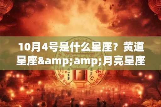 10月4号是什么星座？黄道星座&amp;月亮星座揭秘！