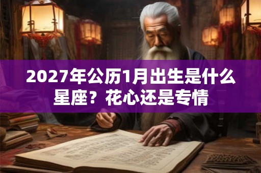 2027年公历1月出生是什么星座？花心还是专情