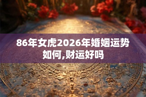 86年女虎2026年婚姻运势如何,财运好吗