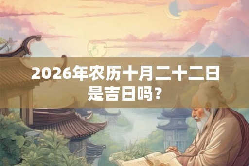 2026年农历十月二十二日是吉日吗？