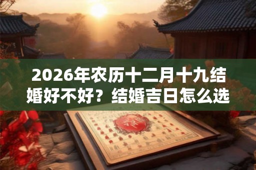 2026年农历十二月十九结婚好不好？结婚吉日怎么选？