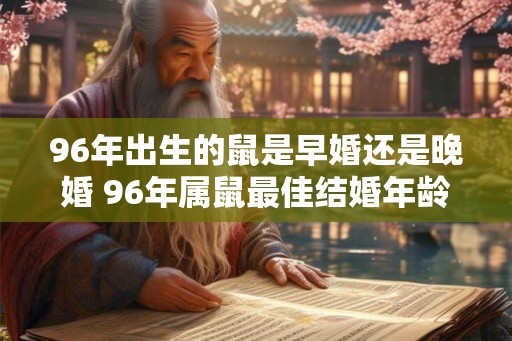 96年出生的鼠是早婚还是晚婚 96年属鼠最佳结婚年龄
