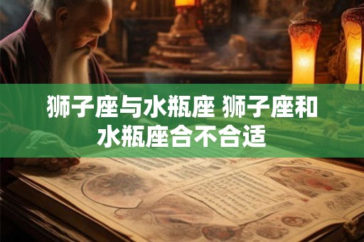 狮子座与水瓶座 狮子座和水瓶座合不合适