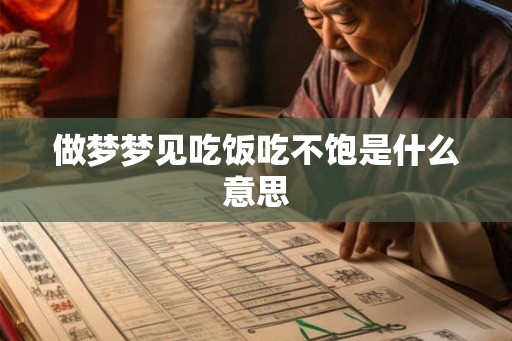 做梦梦见吃饭吃不饱是什么意思