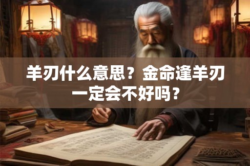 羊刃什么意思？金命逢羊刃一定会不好吗？