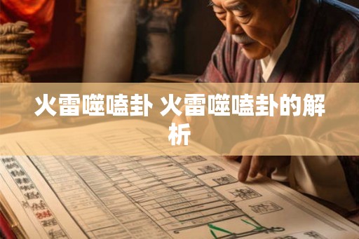 火雷噬嗑卦 火雷噬嗑卦的解析