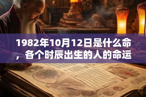 1982年10月12日是什么命,各个时辰出生的人的命运 1982年10月12日是什么命,各个时辰出生的人的命运