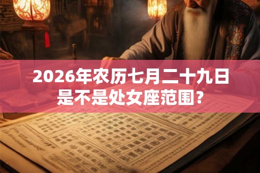 2026年农历七月二十九日是不是处女座范围？