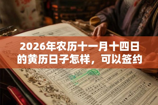 2026年农历十一月十四日的黄历日子怎样，可以签约吗？