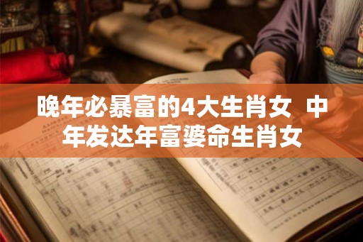 晚年必暴富的4大生肖女 中年发达年富婆命生肖女 晚年必暴富的4大生肖女 中年发达年富婆命生肖女