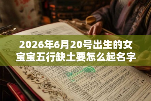 2026年6月20号出生的女宝宝五行缺土要怎么起名字 2026年6月20号出生的女宝宝五行缺土要怎么起名字