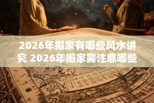 2026年搬家有哪些风水讲究 2026年搬家需注意哪些风水