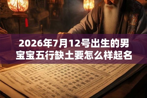 2026年7月12号出生的男宝宝五行缺土要怎么样起名字