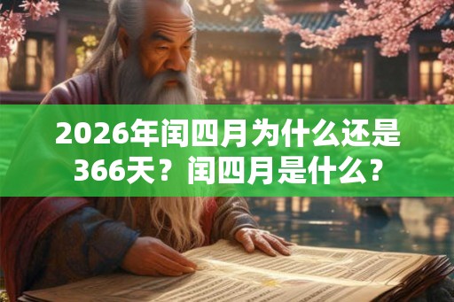 2026年闰四月为什么还是366天？闰四月是什么？