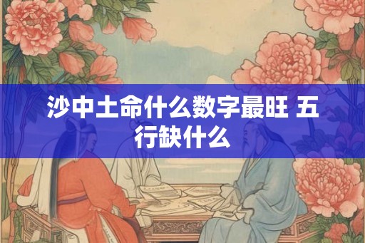 沙中土命什么数字最旺 五行缺什么