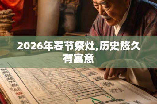 2026年春节祭灶,历史悠久有寓意