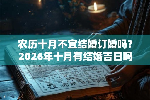 农历十月不宜结婚订婚吗？2026年十月有结婚吉日吗？