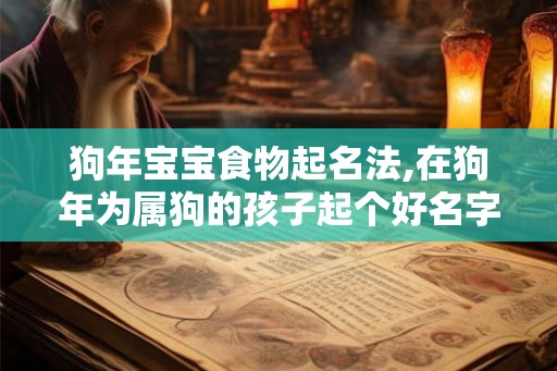 狗年宝宝食物起名法,在狗年为属狗的孩子起个好名字