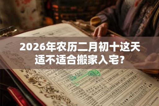 2026年农历二月初十这天适不适合搬家入宅？