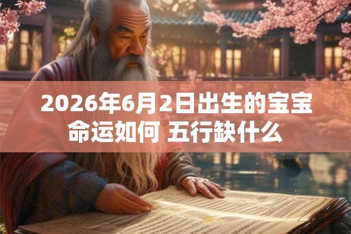 2026年6月2日出生的宝宝命运如何 五行缺什么