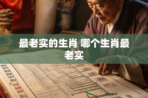 最老实的生肖 哪个生肖最老实