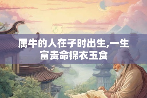 属牛的人在子时出生,一生富贵命锦衣玉食