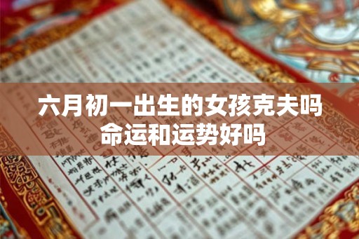 六月初一出生的女孩克夫吗 命运和运势好吗