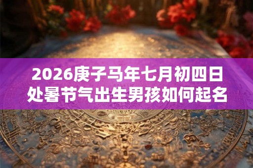 2026庚子马年七月初四日处暑节气出生男孩如何起名？