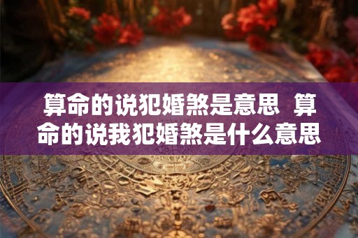 算命的说犯婚煞是意思  算命的说我犯婚煞是什么意思