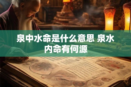 泉中水命是什么意思 泉水内命有何源