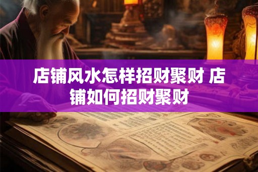 店铺风水怎样招财聚财 店铺如何招财聚财