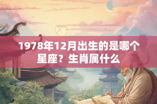 1978年12月出生的是哪个星座？生肖属什么