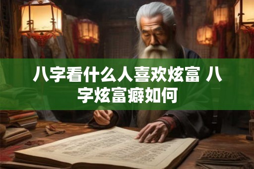 八字看什么人喜欢炫富 八字炫富癖如何