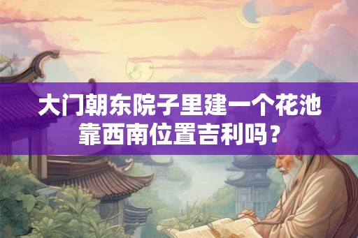 大门朝东院子里建一个花池靠西南位置吉利吗？