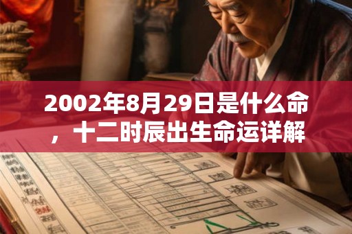 2002年8月29日是什么命，十二时辰出生命运详解