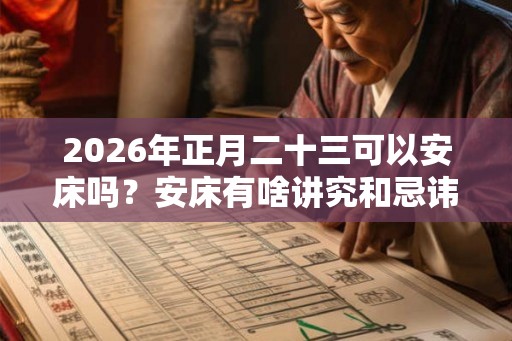 2026年正月二十三可以安床吗？安床有啥讲究和忌讳？