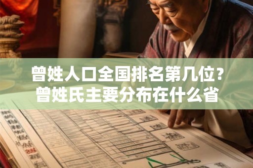 曾姓人口全国排名第几位？曾姓氏主要分布在什么省