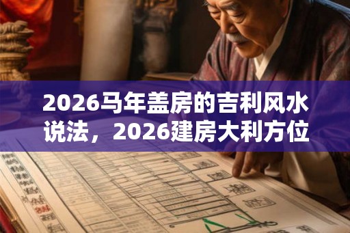 2026马年盖房的吉利风水说法，2026建房大利方位