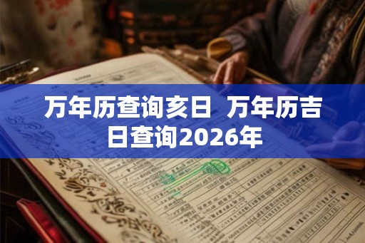 万年历查询亥日 万年历吉日查询2026年 万年历查询亥日 万年历吉日查询2026年