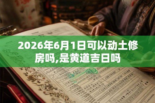 2026年6月1日可以动土修房吗,是黄道吉日吗 2026年6月1日可以动土修房吗,是黄道吉日吗