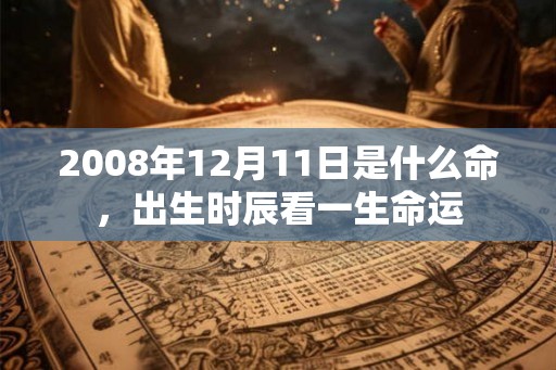 2008年12月11日是什么命,出生时辰看一生命运 2008年12月11日是什么命,出生时辰看一生命运